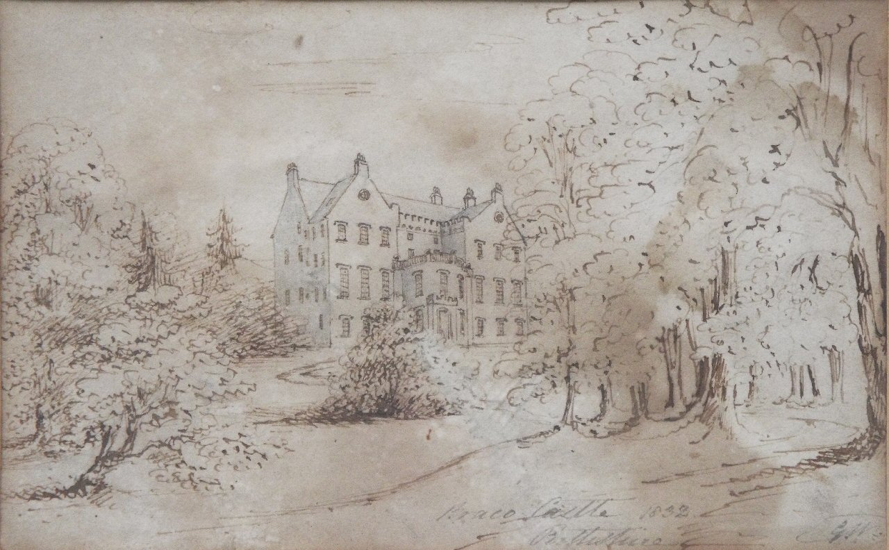 Ink sketch - Braco Castle Perthshire 1832